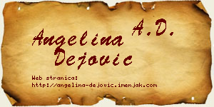 Angelina Dejović vizit kartica